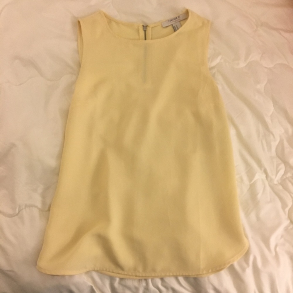 F21 yellow blouse